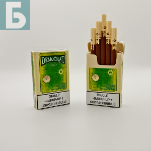 Заказать сигареты блоками Сигареты Democrat Green King Size (Демократ Яблоко Ментол Кнопка)