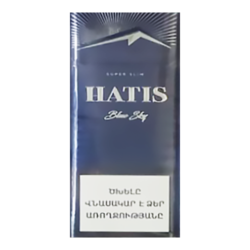 Заказать сигареты оптом Сигареты Hatis Blue Sky Slim (Атис Блю Скай Слим) Заказать сигареты блоками Сигареты Hatis Blue Sky Slim (Атис Блю Скай Слим)