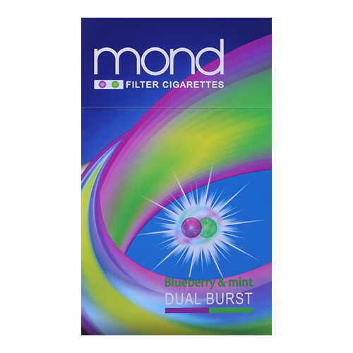 Заказать сигареты оптом Сигареты Mond Dualburst Blueberry Mint (Монд Черника Мята) Заказать сигареты блоками Сигареты Mond Dualburst Blueberry Mint (Монд Черника Мята)